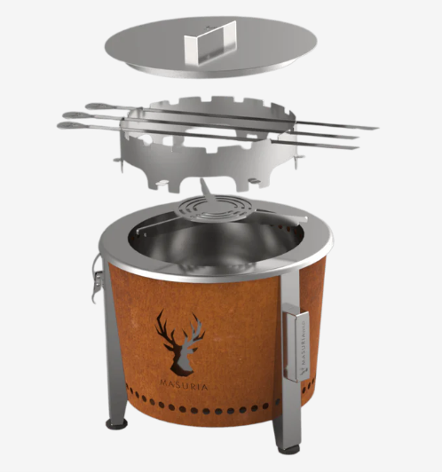 Ugniakuro Alpha camp rinkinys, corten metalo (D40, H39 cm)