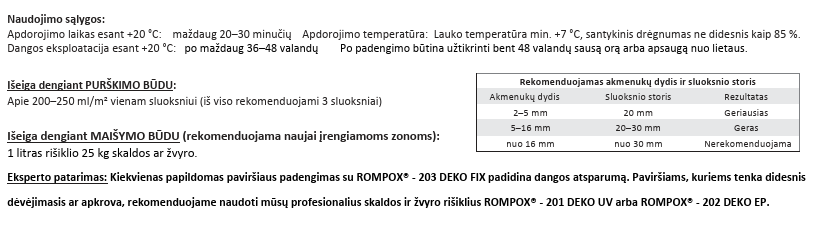 Smėlio ir žvyro rišiklis Deko FIX "Pasidaryk pats" ROMPOX® 1 L, 5 L - Image 4