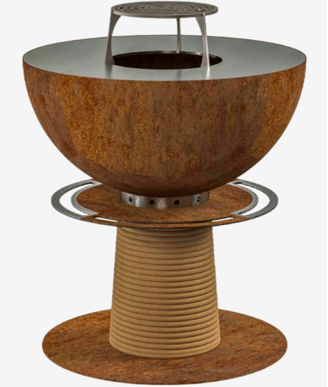 Ugniakuras Juno grill (su kepimo plokštuma), corten metalo D60, D80 arba D100 cm