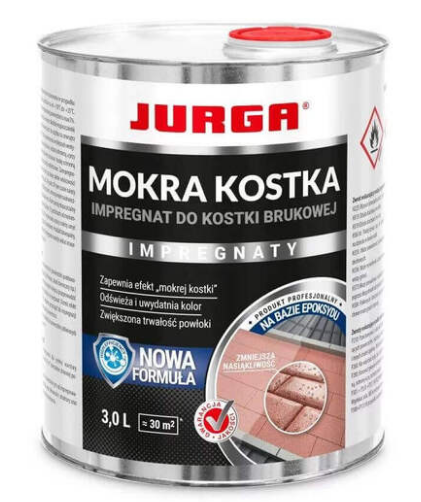 JURGA MOKRA KOSTKA šlapio efekto trinkelių impregnantas, (1 arba 3 L)