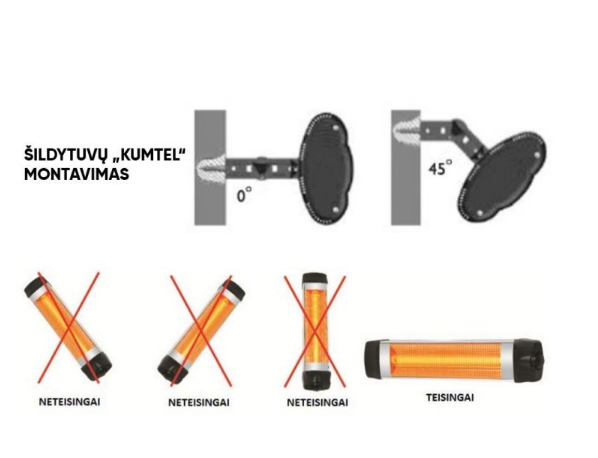 Infraraudonųjų spindulių (kvarcinis) šildytuvas KUMTEL Ecoray EX-25 - Image 3