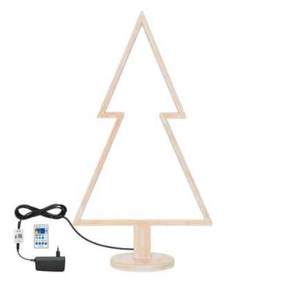 Šviečianti įv. spalvomis LED eglė, 90 cm - Image 8
