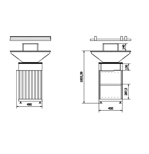 Ugniakuras Kratki (vertikalus) QUADRUM su griliumi - Image 4