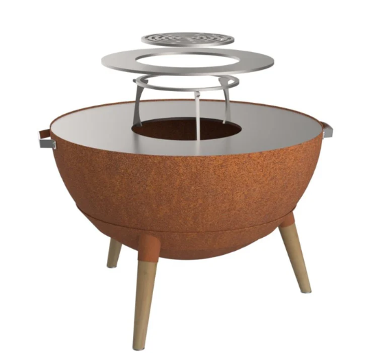 Ugniakuras su kepimo plokštuma Nexo Boule 1000 SET (corten metalo)