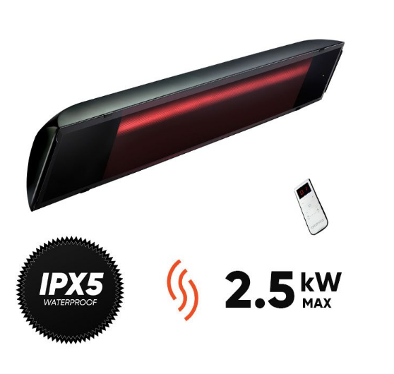 Infraraudonųjų spindulių (halogeninis) šildytuvas HELIOSA Black Evo
