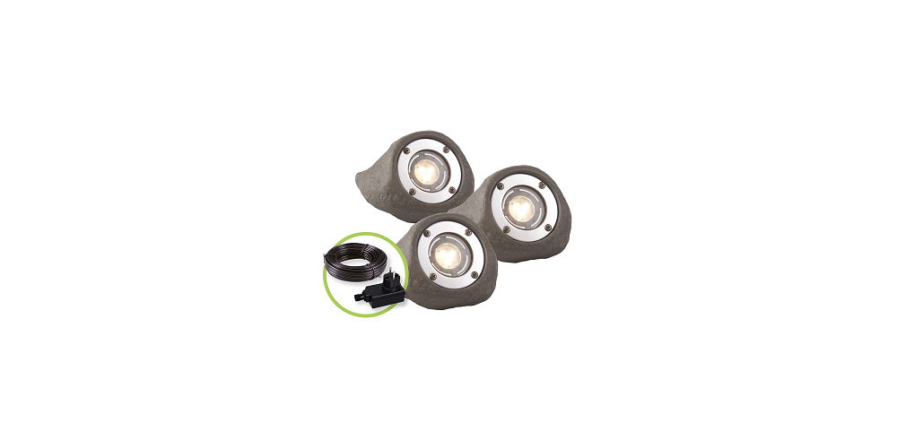Povandeniniai prožektoriai akmenyje Lapis 3W LED rinkinys
