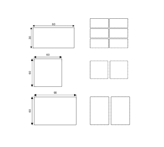 Betoninės plokštės/plytelės Megalo 30x60, daugiaspalvės - Image 2