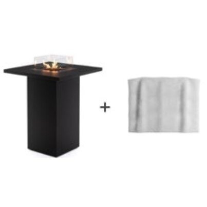 PLANIKA SQUARE TABLE HIGH dujinis lauko židinys - šildytuvas su uždangalu
