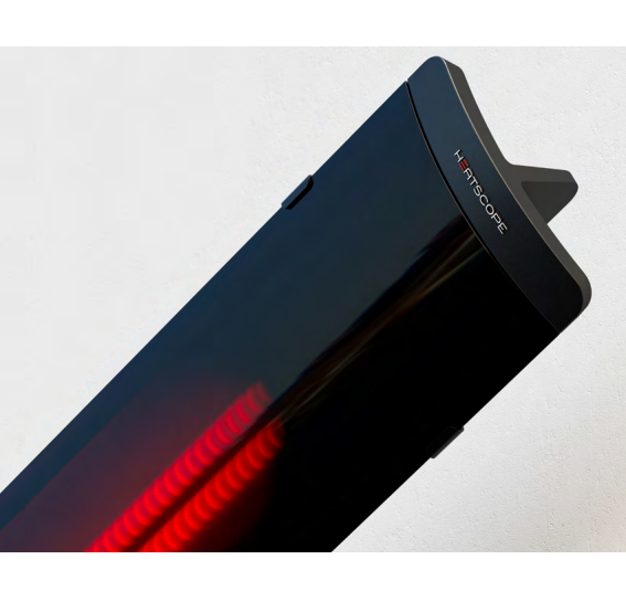 Infraraudonųjų spindulių šildytuvas HEATSCOPE® PURE (juodas / baltas)
