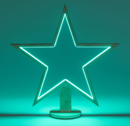 Šviečianti įv. spalvomis LED žvaigždė, 55 cm - Image 3