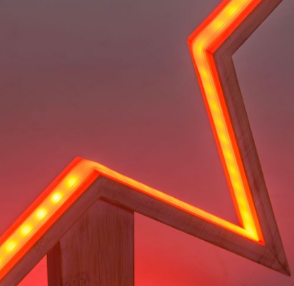 Šviečianti įv. spalvomis LED žvaigždė, 55 cm - Image 2
