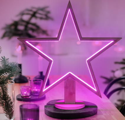 Šviečianti įv. spalvomis LED žvaigždė, 55 cm - Image 11