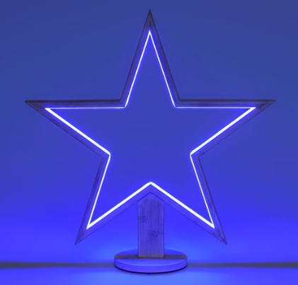 Šviečianti įv. spalvomis LED žvaigždė, 55 cm - Image 5